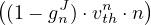 ((1 - gJ)⋅vn ⋅n)
     n    th